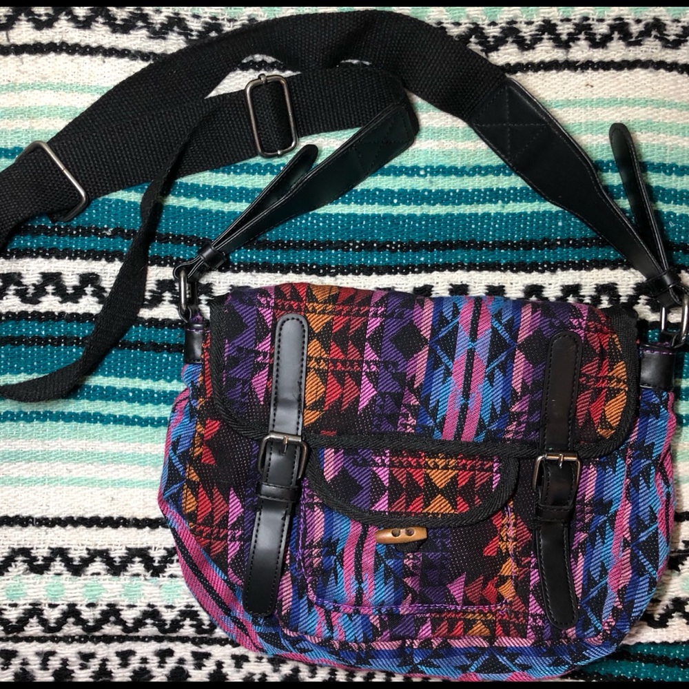 Colorful Southwestern print cross body